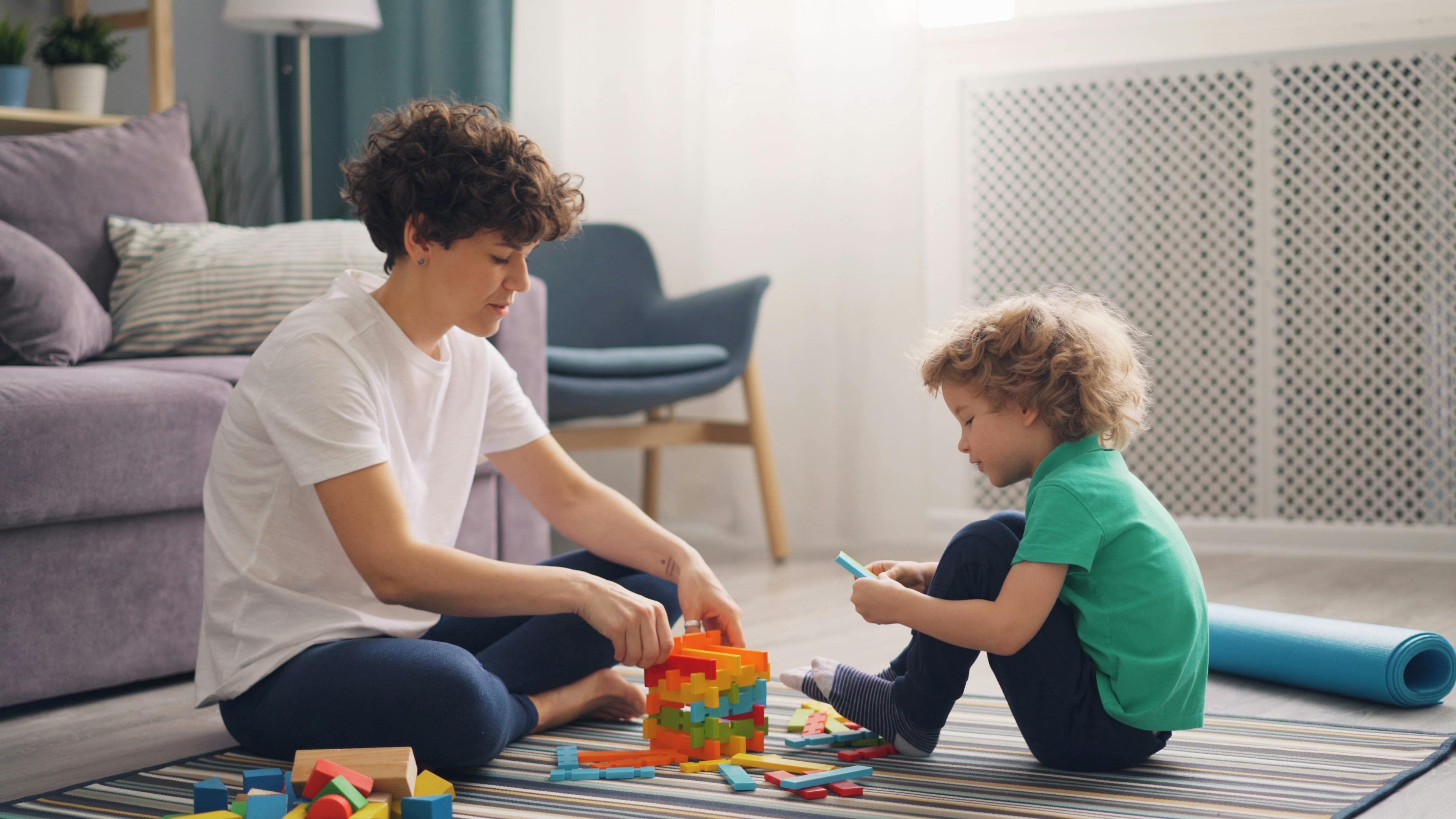 Childminder with children